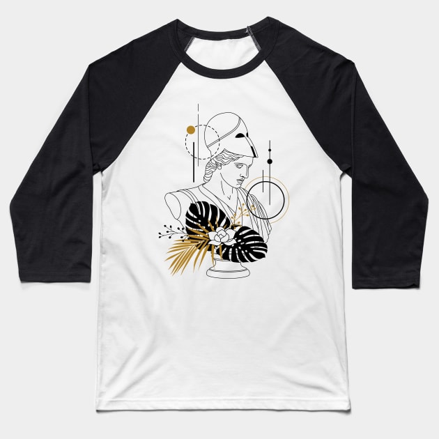 Athena Goddess of wisdom, handicraft, and warfare Baseball T-Shirt by Wisdom-art